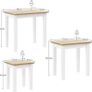Vida Designs Yorkshire Nest of 3 Tables for Living room, Stacking Side Tables, Sturdy and Easy Assembly (Oak & White) Image 5