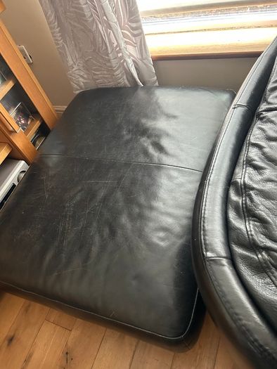 Black leather couch suite of 4 pieces