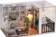 DIY Dollhouse Miniature Kit with Furniture, 3D Wooden Miniature House with Dust Cover and Music Movement, Miniature Dolls House kit (FREE POSTAGE)