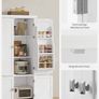 White Kitchen Pantry Cabinet 135cm Image 4