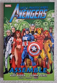 AVENGERS ASSEMBLE graphic novels. By Kurt Busiek, George Perez, Alan Davis, and more. From Marvel Comics