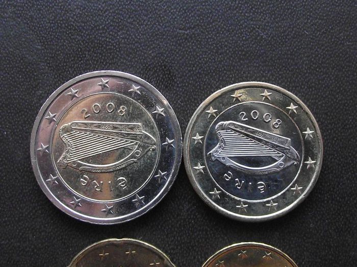 Ireland 2008 Euro Coins Set of 7 coins only