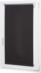 Blackout rollo blind with matched colour coating 76 x 150 cm, Black