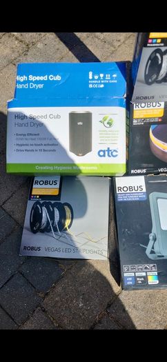 led lights and hand dryer