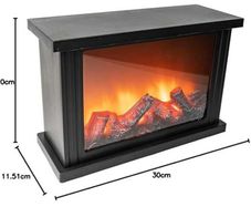 Battery-operated fireplace-look light - 30 X 11.5. X 20cm - C Batteries included