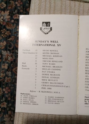 Four Assorted  Rugby Programmes