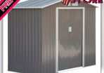 SUMMER SALE 7ft x 4ft Lockable Polypropylene Garden Storage Shed Storage w/ Air Vents Steel Grey (FREE POSTAGE)