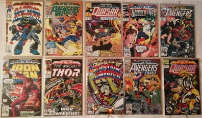 Avengers, Iron Man, Thor, Quasar, Wonder Man, Avengers West Coast: Operation Galactic Storm Parts 1-19 Complete Set & Aftermath Quasar #35 (1992)