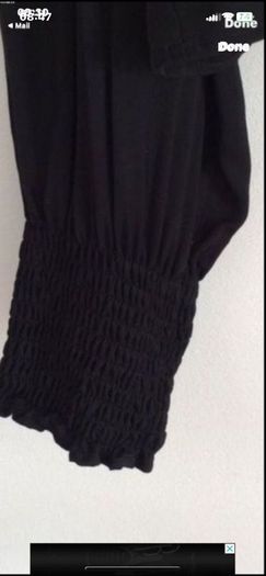 top Bnwt Zara black top size large tie front end