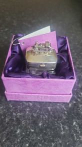 Silver Train trinket box
