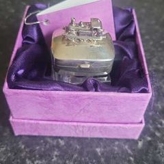 Silver Train trinket box
