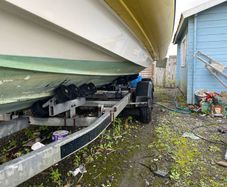 Large twin axle boat trailer