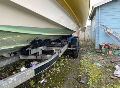 Large twin axle boat trailer