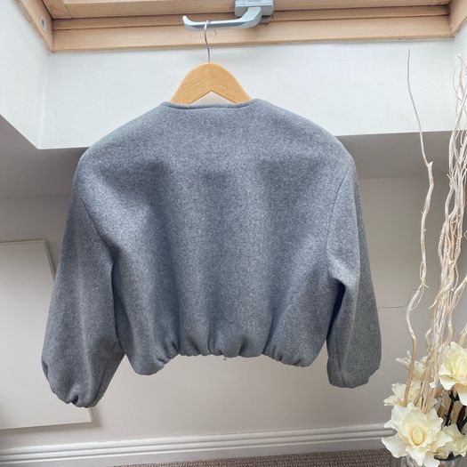 Zara Soft Grey Bomber Jacket