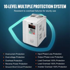 7.5KW, 34A, 10HP Variable Frequency Drive for 3-Phase Motor Speed Control