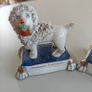 Vintage pair of 19th century small  Staffordshire poodles porcelain figures Image 2