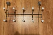 Over-door coat rack with 10 hooks - chrome finish
