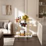 Drinks Trolley on Wheels Gold Image 7
