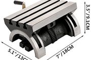 Tilting Milling Table Adjustable Rotary Worktable Machine with 3 T-Slots &amp; a Crank Handle Heavy Duty for Grinding Milling