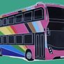 Rainbow Bus Badge : Brooch: Tie pin, Free Post Image 4