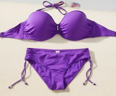 Primark/Penney's Bikini Purple Bra 38F Bottom 12/40
