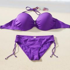 Primark/Penney's Bikini Purple Bra 38F Bottom 12/40