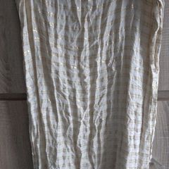 Cream and gold large scarf  h&m