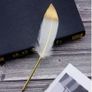 White & Gold Feather Pen - nice gift Image 2