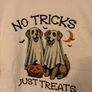 Dog T-Shirt | Ghost Shirt | No Tricks Just Treats T-Shirt Image 2