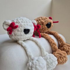 Handmade crochet plushie couple