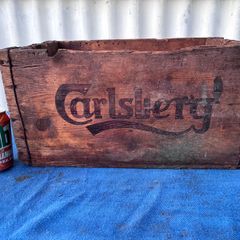 Old Carlsberg wooden crate