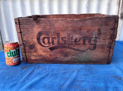 Old Carlsberg wooden crate