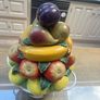 Beautiful  ceramic fruit on bowl Image 2