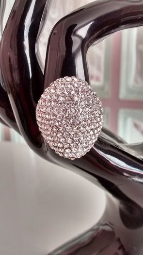 Platinum Plated Crystal Ring