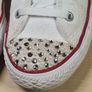 girls CONVERSE ALL STAR BLING low canvas trainers runners size UK 2 EU 34 youths Image 5
