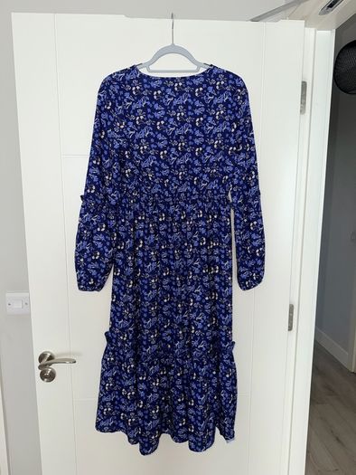 In The Style Blue Floral Midi Dress - size UK 8