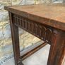 Early 20th Century Jacobean Revival Solid Oak Console Table. Image 3