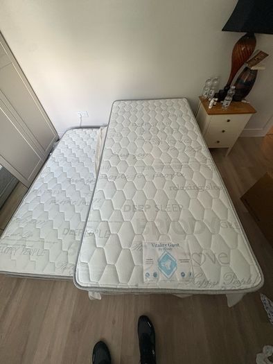 single bed with pull out bed underneath