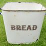 Vintage Prince & Wares White Enamel Porcelain Bread Metal Tin Box Image 6