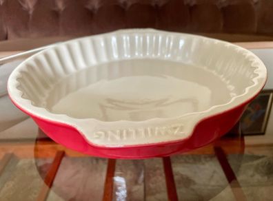 Cherry Red Zwilling Flan Dish with Handles 28 cm