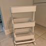 White 3-Tier Utility Cart - IKEA RASKOG Style - Mint Condition Image 2