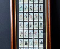Framed Vintage Golf Cigarette Cards  Complete Collection 50 Cards