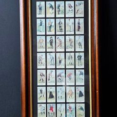 Framed Vintage Golf Cigarette Cards  Complete Collection 50 Cards