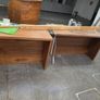 Large Curved Wooden Reception Desk / Shop Counter Image 3
