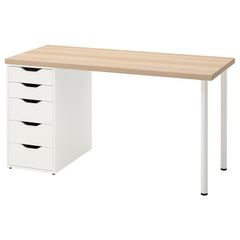 Ikea Lagkapten / Alex Desk, White
