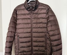 Reiss Men's Armstrong Puffer Jacket in Plum - size large