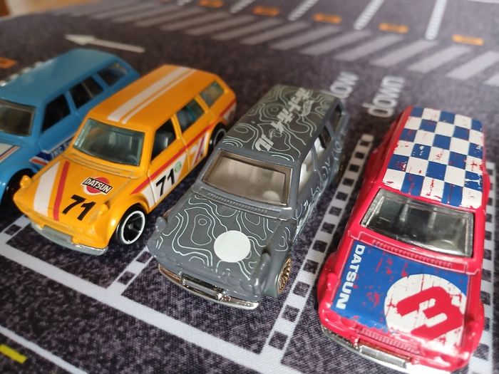 1/64 Hot Wheels Datsun 510 Wagon Lot x 7, Mystery Models, 5 Pack Loose Vgc