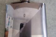 Stainless Steel Hip Flask, 6 oz. Screw Cap