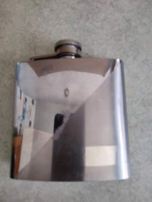 Stainless Steel Hip Flask, 6 oz. Screw Cap