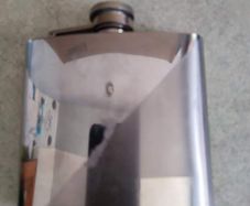 Stainless Steel Hip Flask, 6 oz. Screw Cap